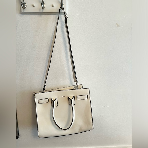 Cream Aldo Purse with black piping. Great used condition - work bag - Picture 3 of 9